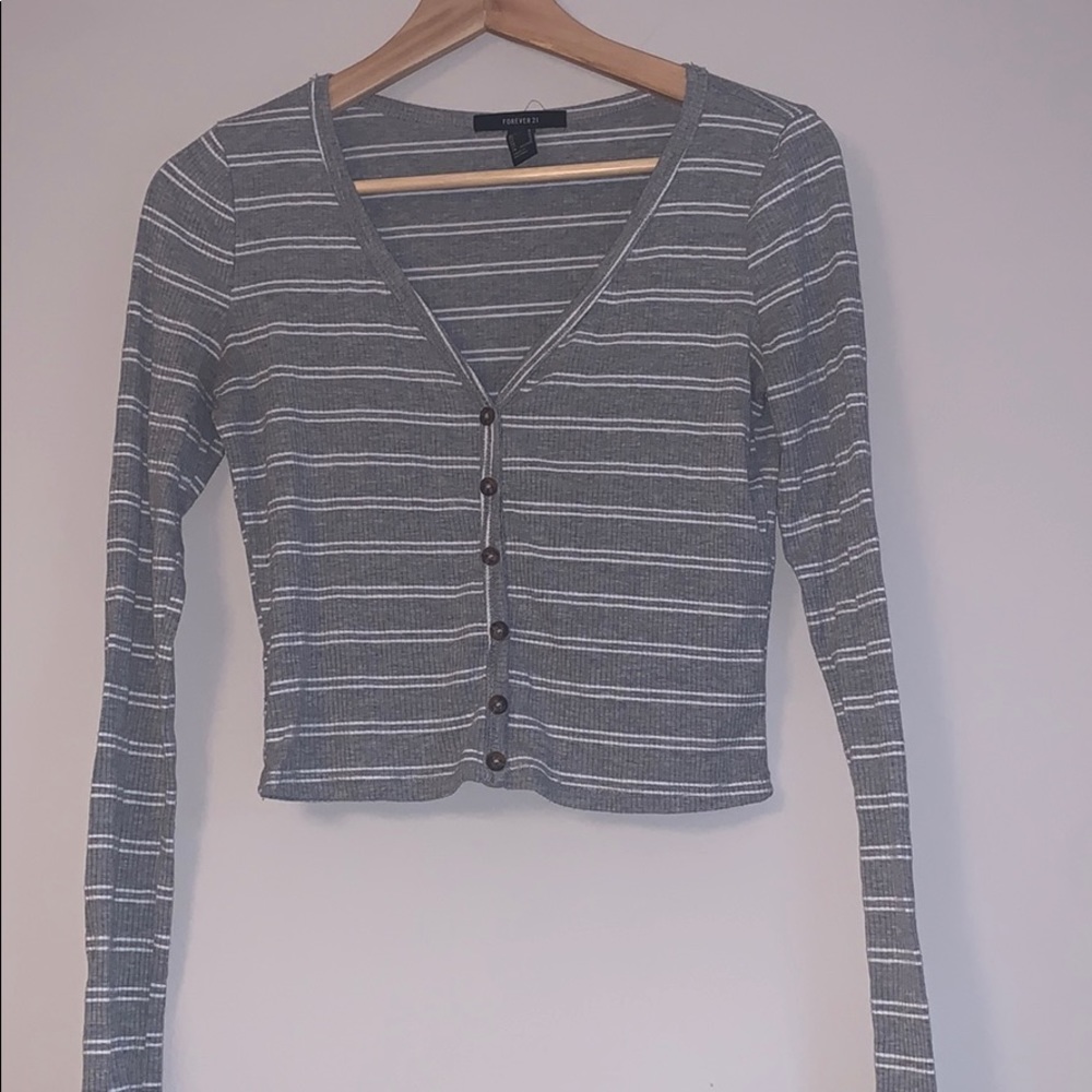 Forever 21 Long Sleeve Crop Top